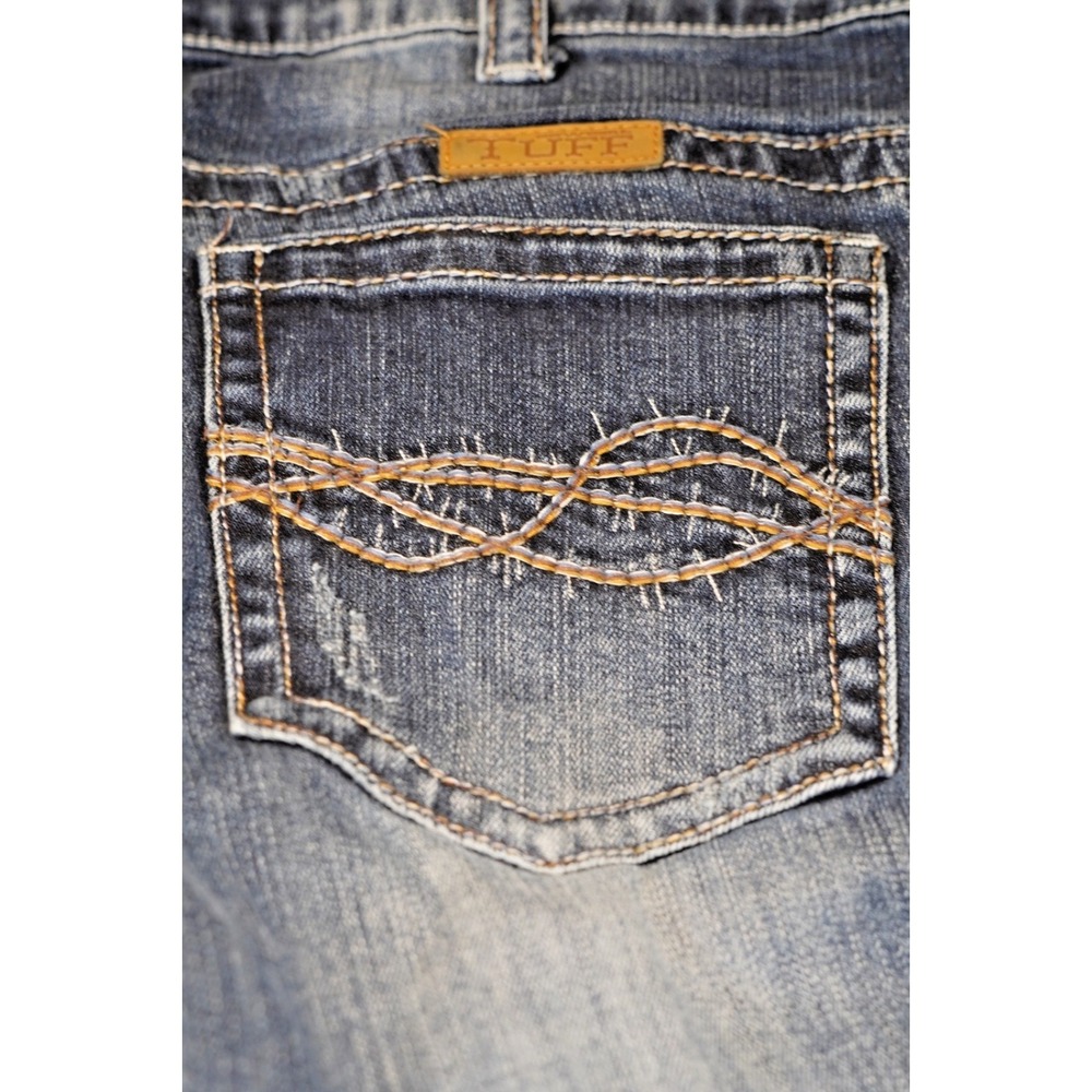 Cowgirl Tuff Dark Don't Fence Me In Bootcut Blue Jeans‎ Womens 33x33